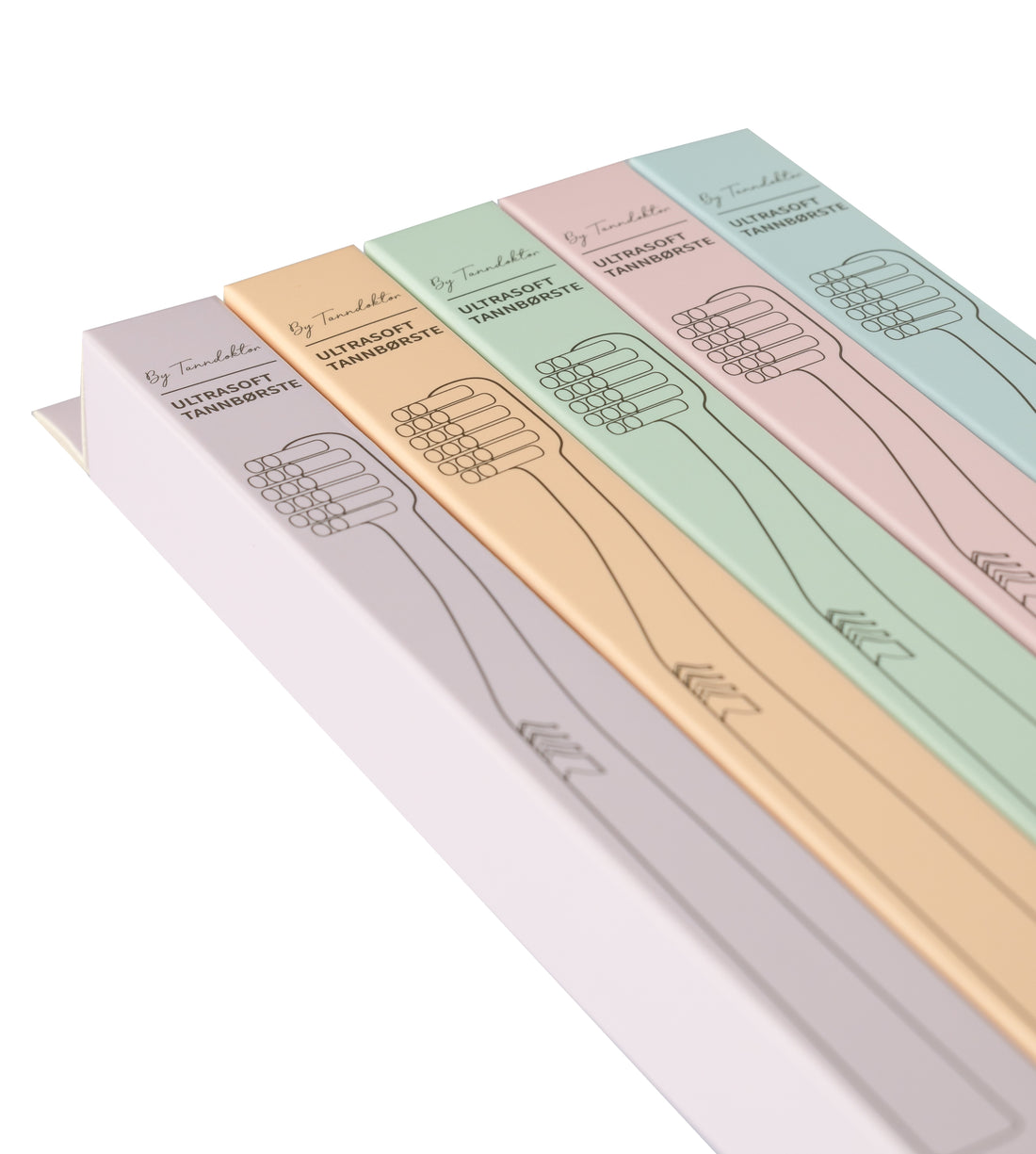 Tannbørstepakke - 5 manuelle tannbørster (ultrasoft) NYE FARGER