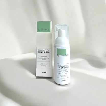 Pakke med biomimetisk tannkrem (260 gram) + skum (60 ml)