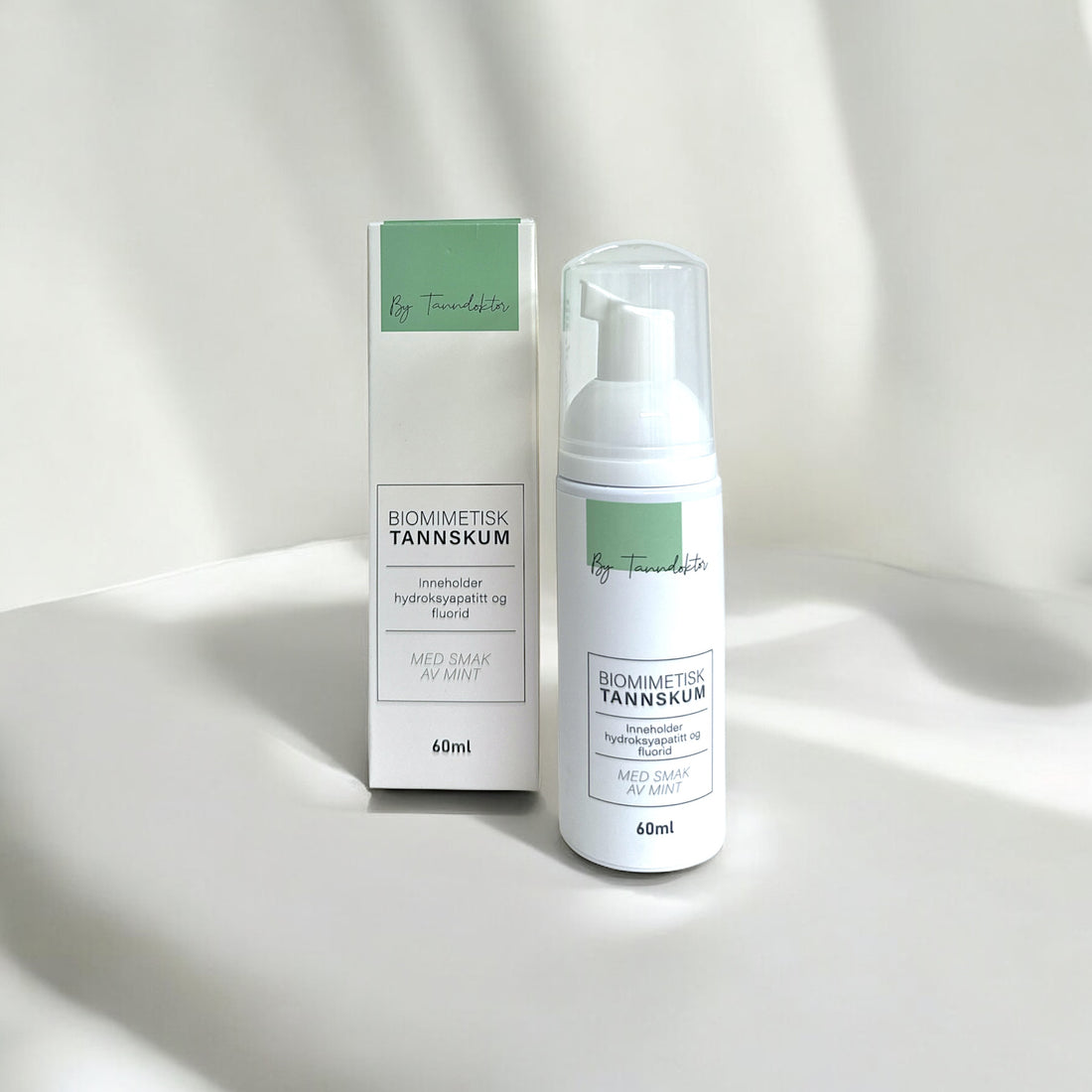 Biomimetisk tannskum (fluor og hydroksyapatitt) 60 ml